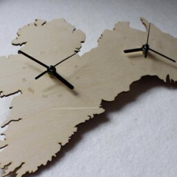 Ireland & Australia Connected Map Clock Country Shape Clock Wooden Map Ie Au Handmade I'm Irish Xmass Gift - thumbnail 2