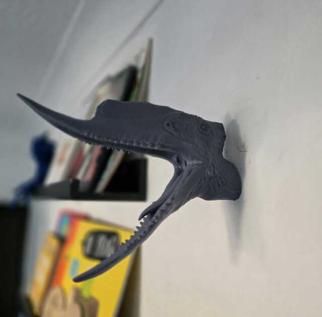 Dsungaripterus Head Wall Art - Dinosaur Mount- 3D Printed - image 1