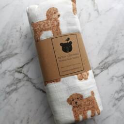 Organic Bamboo Muslin Swaddle Blanket Gots Cotton Baby Wrap - thumbnail 3