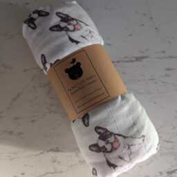 Organic Bamboo Muslin Swaddle Blanket Gots Cotton Baby Wrap - thumbnail 4