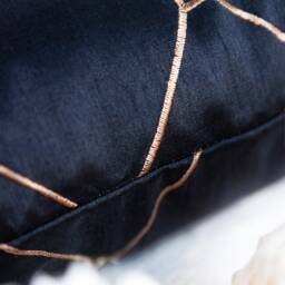 Black Tan Gold Decorative Throw Pillow Cover, Silk Blend Cushion Covers, Accent Modern Embroidered Pillowcase, Boutique Boho Curated Pillows - thumbnail 3
