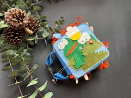 Busy Felt Book, Quite Book, Personalised Gift For Boy, Felt Books, Educational Toys, First Book, Busy Book, Felt Toy, Quiet Book - thumbnail 1