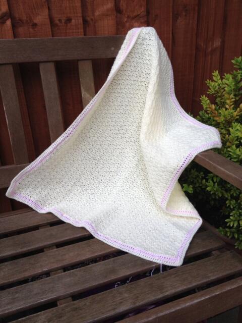 "Hand-Made Crochet Baby Blanket Afghan Made To Order in Any Colour Combination - 30""x20" - image 1
