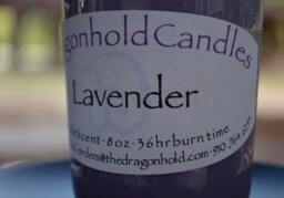 Lavender Candle Hand Poured, Triple Scented Soy-Paraffin Candle - thumbnail 1