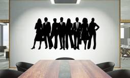 Teamwork Quote Wall Decal Office Decor, Inspirational Vinyl Sticker 889Re - thumbnail 1