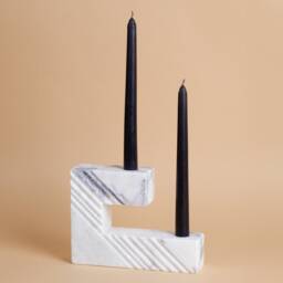 Handmade Lilac Marble Candlestick Holder Modern Home Decor