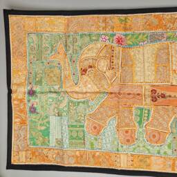 Large Patchwork Elephant Wall Hanging 100x150cm - thumbnail 2