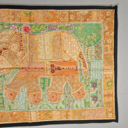 Large Patchwork Elephant Wall Hanging 100x150cm - thumbnail 3