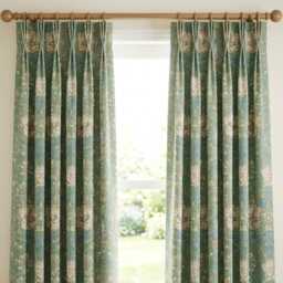 Custom Made William Morris Honeysuckle Seaspray Blackout/Lining Curtains Pinch Triple Pleat