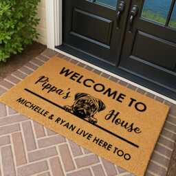 Pug Doormat - Custom Dog Breed Mat Cute Rug Gifts For Lover Personalized Welcome Decor - thumbnail 1
