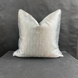 Zoffany Juno Luxury Designer Geometric Grey Fabric Cushion Pillow Cover - thumbnail 1