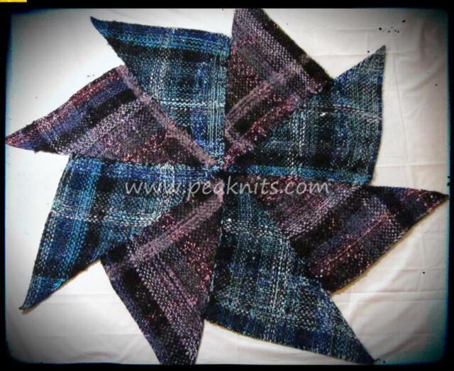 Hand Woven Wall Hanging, Blanket Or Tablecloth - Fair Trade Merry-Go-Round, Star, Pinwheel Pink, Blue, Purple, Black, White, Teal Ooak - image 1