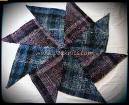 Hand Woven Wall Hanging, Blanket Or Tablecloth - Fair Trade Merry-Go-Round, Star, Pinwheel Pink, Blue, Purple, Black, White, Teal Ooak