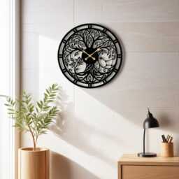 Heart Metal Wall Clock, Modern Romantic Decor, Minimalist Black Clock, Couple Gift, Anniversary Gift, Father's Day Decor, Home Decor - thumbnail 2