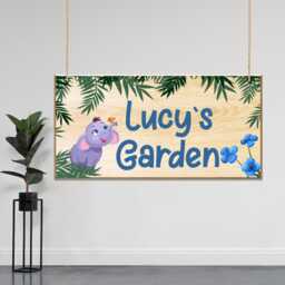 Floral Design Plaque Garden Signs Wooden Decor Plaques For Outside Welcome Sign Gardening Gifts Yard Hanging Wall - thumbnail 1