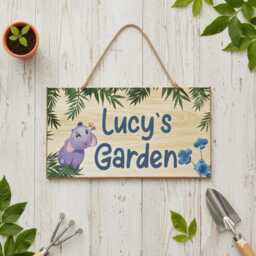Floral Design Plaque Garden Signs Wooden Decor Plaques For Outside Welcome Sign Gardening Gifts Yard Hanging Wall - thumbnail 4