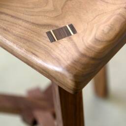 Wooden Kitchen Island Bar Stools, Counter Height Walnut Stool 68cm - 26.7Inches Tall - thumbnail 3