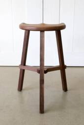 Wooden Kitchen Island Bar Stools, Counter Height Walnut Stool 68cm - 26.7Inches Tall