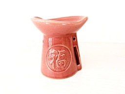 Oil Hot Burner Ceramic Essential Diffuser Pink Porcelain Room Fragrance Feng Shui Aromatherapy Candle Warmer Painted Symbol Meditation