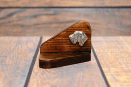 German Wirehaired Pointer - Wooden Candlestick With Dog, Souvenir, Decoration, Limited Edition, Collection - thumbnail 1