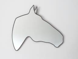 Horse Mirror Right Handmade Wall Shaped Outline Silhouette Equestrian Pferd Cheval Caballo Kentucky Derby - thumbnail 1