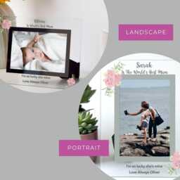 Worlds Best Mum Frame, Personalised Gift, Mother Photo Frame, Birthday Mothers Day Mummy Unique Clear Glass Frame - thumbnail 3