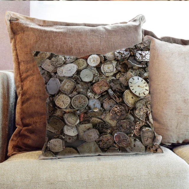 Clocks Photography - Decorative Pillow Throw Cushion Fabric , Case Cover Or With Filling