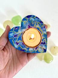 Hand-Painted Heart Tea Light Holders Handmade Valentine's Gift Romantic Gifts For Couple - thumbnail 1