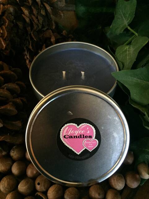 Blueberry Cobbler Handmade Hand Poured 16 Oz Soy Candle in Metal Tin With Matching Lid - image 1