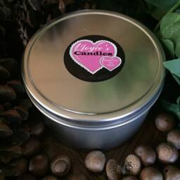 Blueberry Cobbler Handmade Hand Poured 16 Oz Soy Candle in Metal Tin With Matching Lid - thumbnail 2