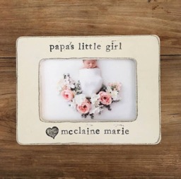 Papa Gift, Personalized Picture Frame Hand Stamped 4x6 - thumbnail 1