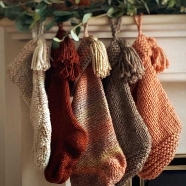Neutral Chunky Knit Christmas Stockings - Personalized Family Mantel Decor - image 1