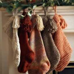 Neutral Chunky Knit Christmas Stockings - Personalized Family Mantel Decor - thumbnail 1