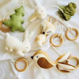 Woodland Baby Play Gym , Boho Nursery Accessory - thumbnail 3