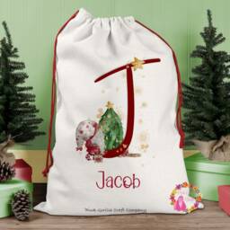 Christmas Sack, Santa Xmas Decoration, Personalised Gift, Bag, Custom - thumbnail 2