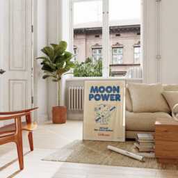 Moon Power Surfing Print Vintage Surf Art Poster - thumbnail 2