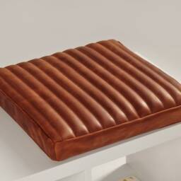 Classic Tufted Leather Bench Cushion. Custom Cushion For Indoor 1 - 4 - thumbnail 2