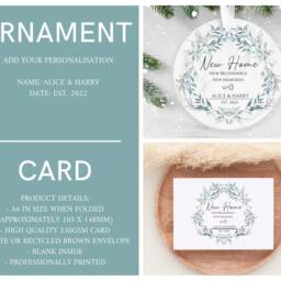 Personalised First Christmas in Our New Home Bauble, Couple Keepsake, Home, Ornament, Housewarming - thumbnail 2
