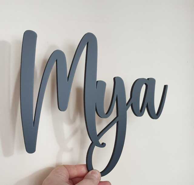 Personalised Wooden Name Sign Custom Nursery Wall Decor Baby Shower Gift - image 1
