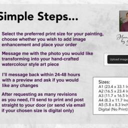 Custom Watercolor Motorcycle Portrait Bike Art Print - thumbnail 3
