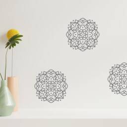 Sale Small Mandala Wall Decal Set, 6 Decals /Pack, Wall Sticker - thumbnail 3