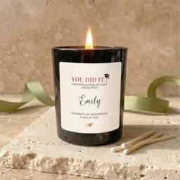 You Did It Graduation Candle Gift Set, Personalised Name & Class Gift, University Graduate Present - thumbnail 3