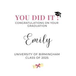 You Did It Graduation Candle Gift Set, Personalised Name & Class Gift, University Graduate Present - thumbnail 2