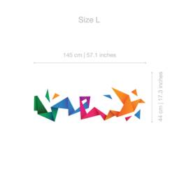 Origami Bird Decal - Stickers Decals Wall Colored Skuorigbir - thumbnail 3