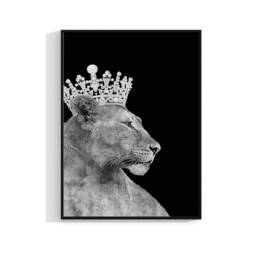 Queen Lion Print, Lioness Poster, Home Decor Wall Art Poster Black & White Photo, Gallery Wall, Modern 439 - thumbnail 2