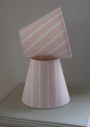 Candy Floss Pink Stripe Luxury Candle Clip Lampshade. Bespoke. Handmade. Wall Lights. Chandeliers