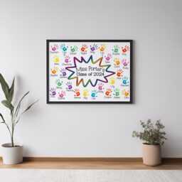 Teacher Print Personalised With Handprints & Names - Unframed Gift For School, College Or Uni Retirement Leaving Present From Students - thumbnail 3
