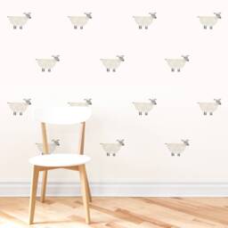 Sheep - Fabric Wall Decal Modern Farm Mej - thumbnail 2