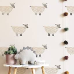 Sheep - Fabric Wall Decal Modern Farm Mej - thumbnail 1