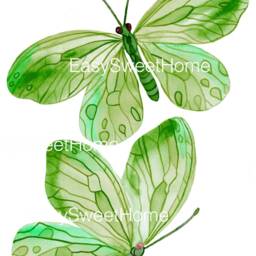 Wall Decals Leaf Butterflies, Home D??cor, For Walls, Furniture, Ceramic Tiles, Living Room Decals, Kitchen Decor - thumbnail 3